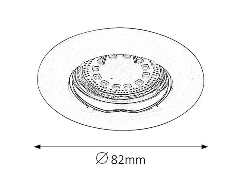 Lite – LED спотове за вграждане в бяло, комплект 3бр., Ø82мм, 3×3W, 3000K