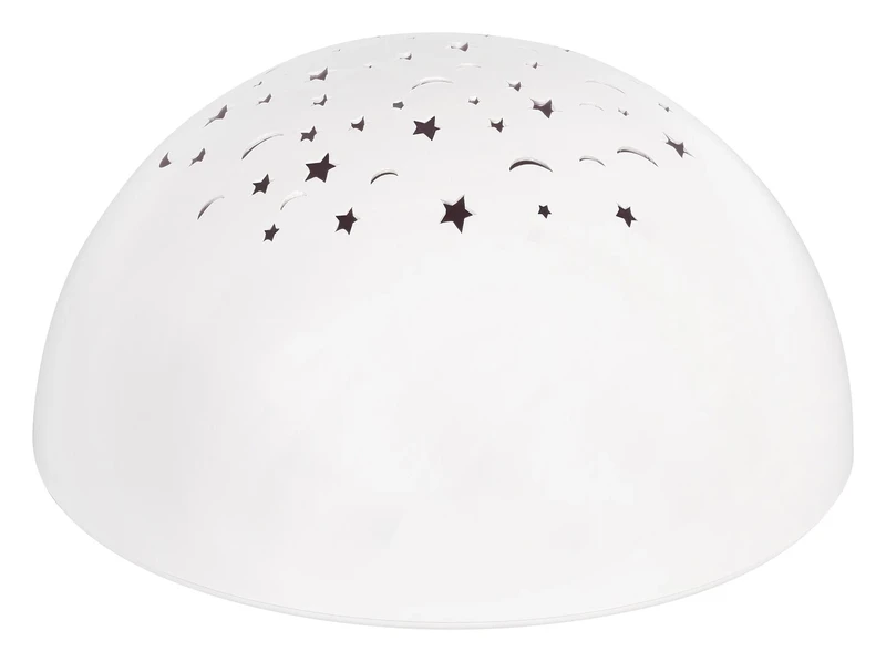 Lina – LED нощна лампа проектор за деца в бяло, Ø135мм, 0.5W, RGB