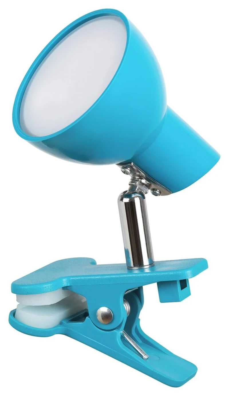 Noah – LED спот с щипка в синьо, Ø70мм, 5W, 3000K