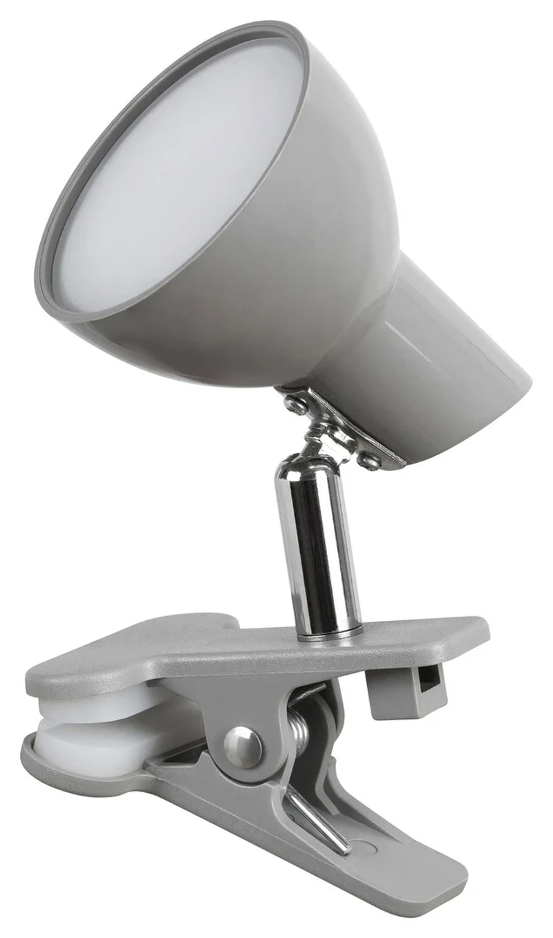 Noah – LED спот с щипка в сиво, Ø70мм, 5W, 3000K