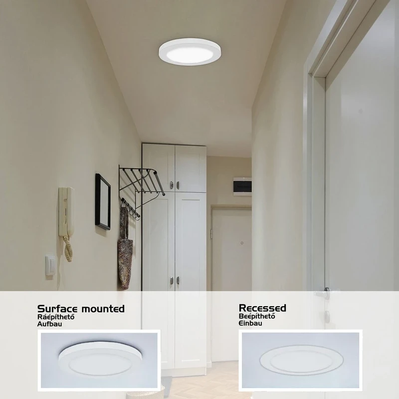 Sonnet – LED плафон с датчик за движение в бяло, Ø330мм, 30W, 4000K