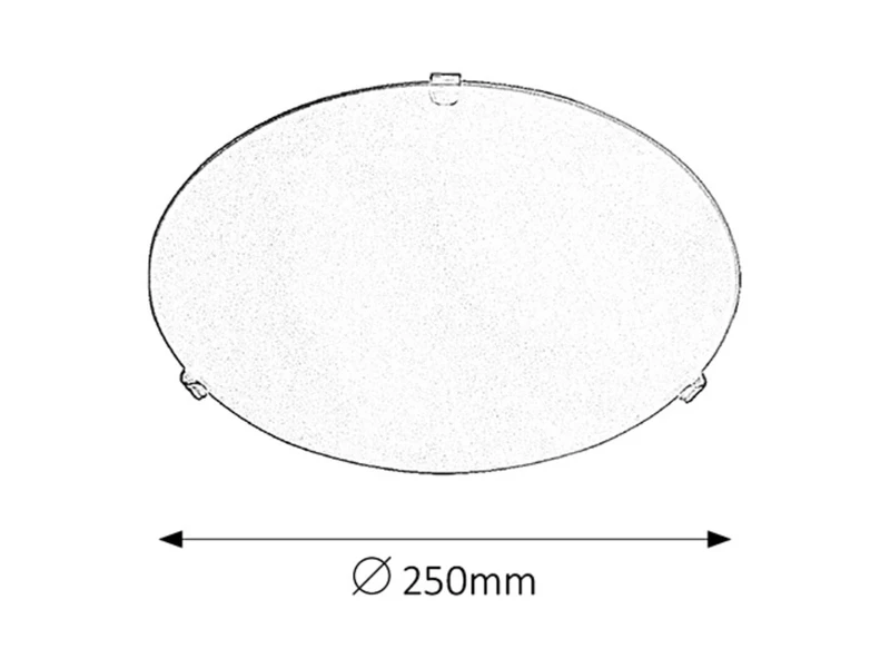 Simple – плафон с опалово стъкло в бяло, Ø250мм, 1×E27, IP20