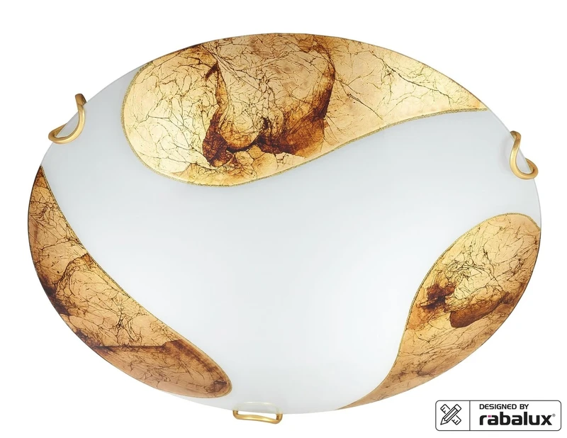Плафони Art gold – класически плафон в бяло и златно, Ø300мм, 1×E27, IP20