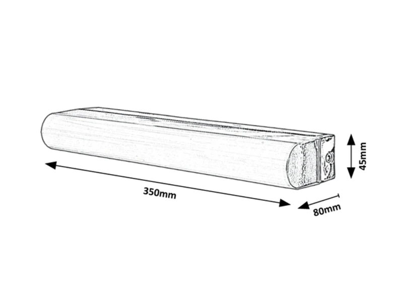 Matt – LED аплик за баня в хром с бял абажур, 350мм, 10W, 4000K, IP44