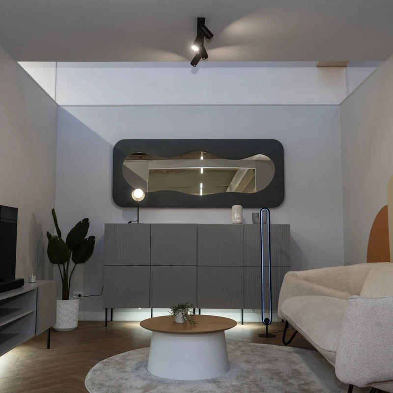 Solo – 4-пътен LED спот в черен метал, 600×140мм, 4×GU10, IP20