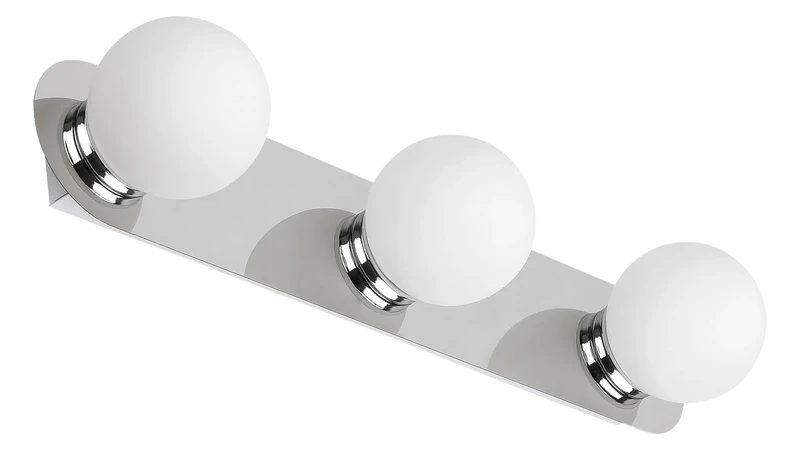 Becca – модерен LED плафон за баня в хром/бяло, 450мм, 3×G9, IP44