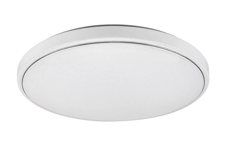 Bruce – LED плафон в бяло със звезден ефект, Ø590мм, 40W, 3000-6000K
