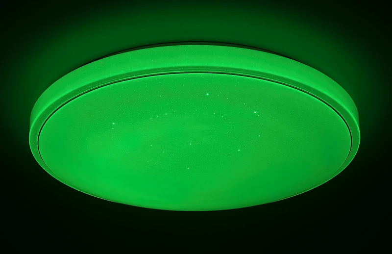Bruce – LED плафон с ефект звездно небе в бяло, Ø750мм, 60W, 3000-6000K