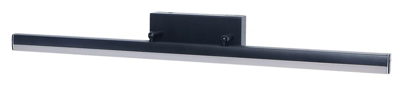 Evan – LED аплик за баня в черен мат с бял абажур, 630мм, 18W, 4000K