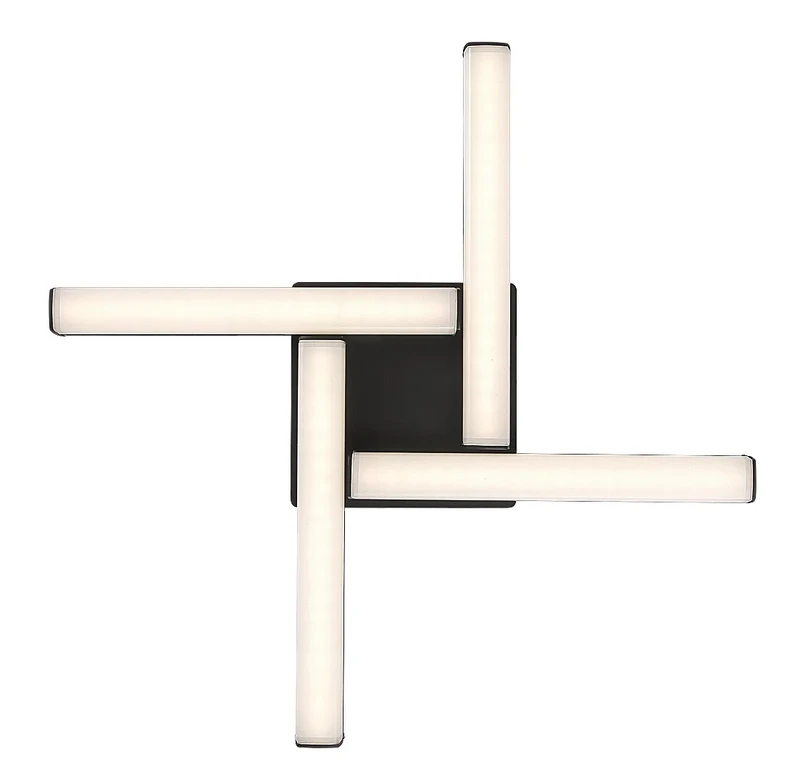 Evan – LED плафон за баня в черен мат, 425×425мм, 18W, 4000K, IP44