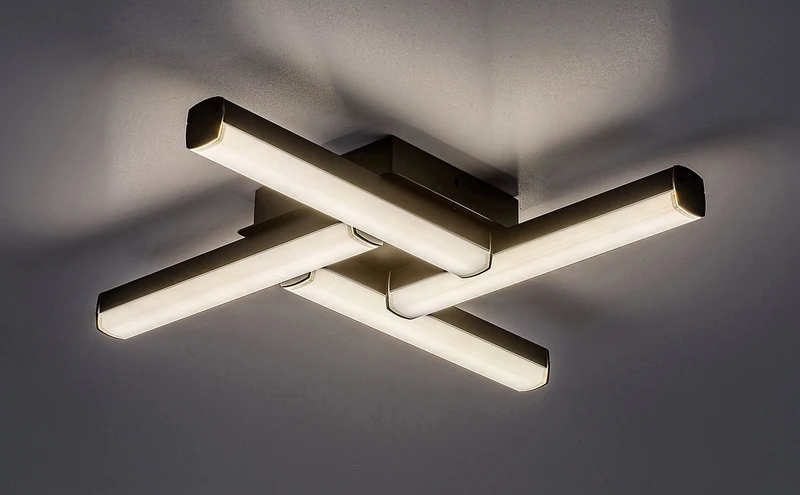 Evan – LED плафон за баня в черен мат, 425×425мм, 18W, 4000K, IP44