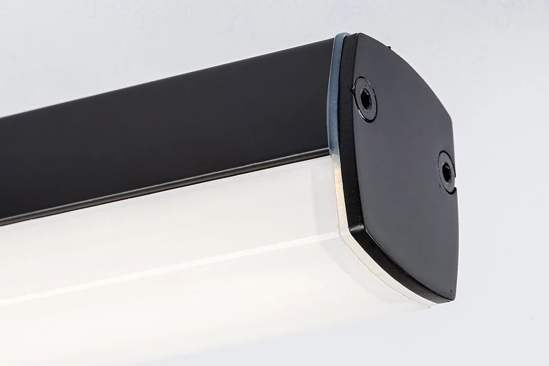 Evan – LED плафон за баня в черен мат, 425×425мм, 18W, 4000K, IP44