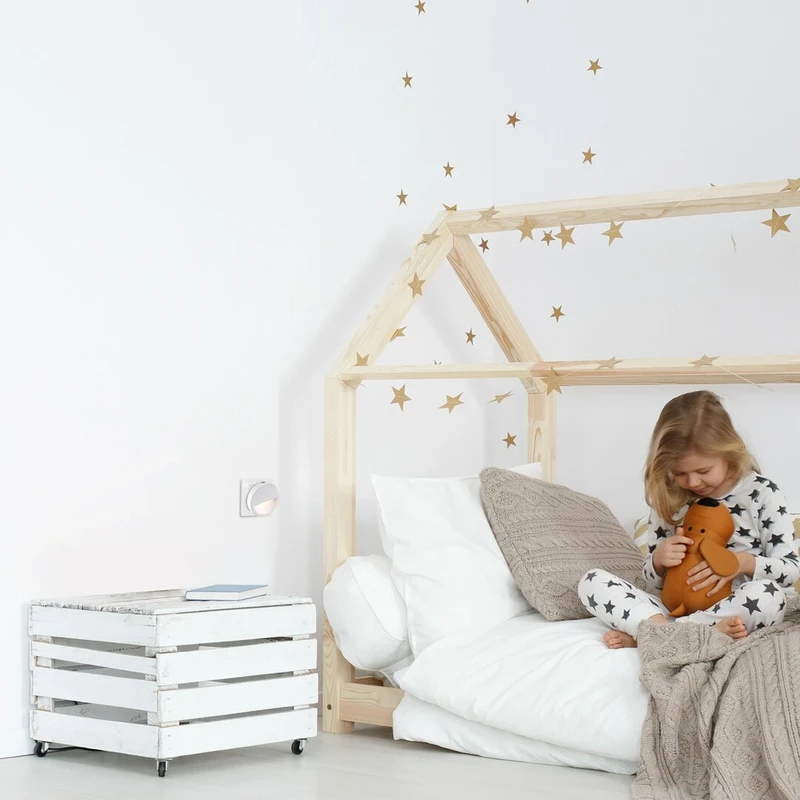 Pumpkin – LED нощна лампа със сензор в бяло, Ø65мм, 0.5W, 3000K