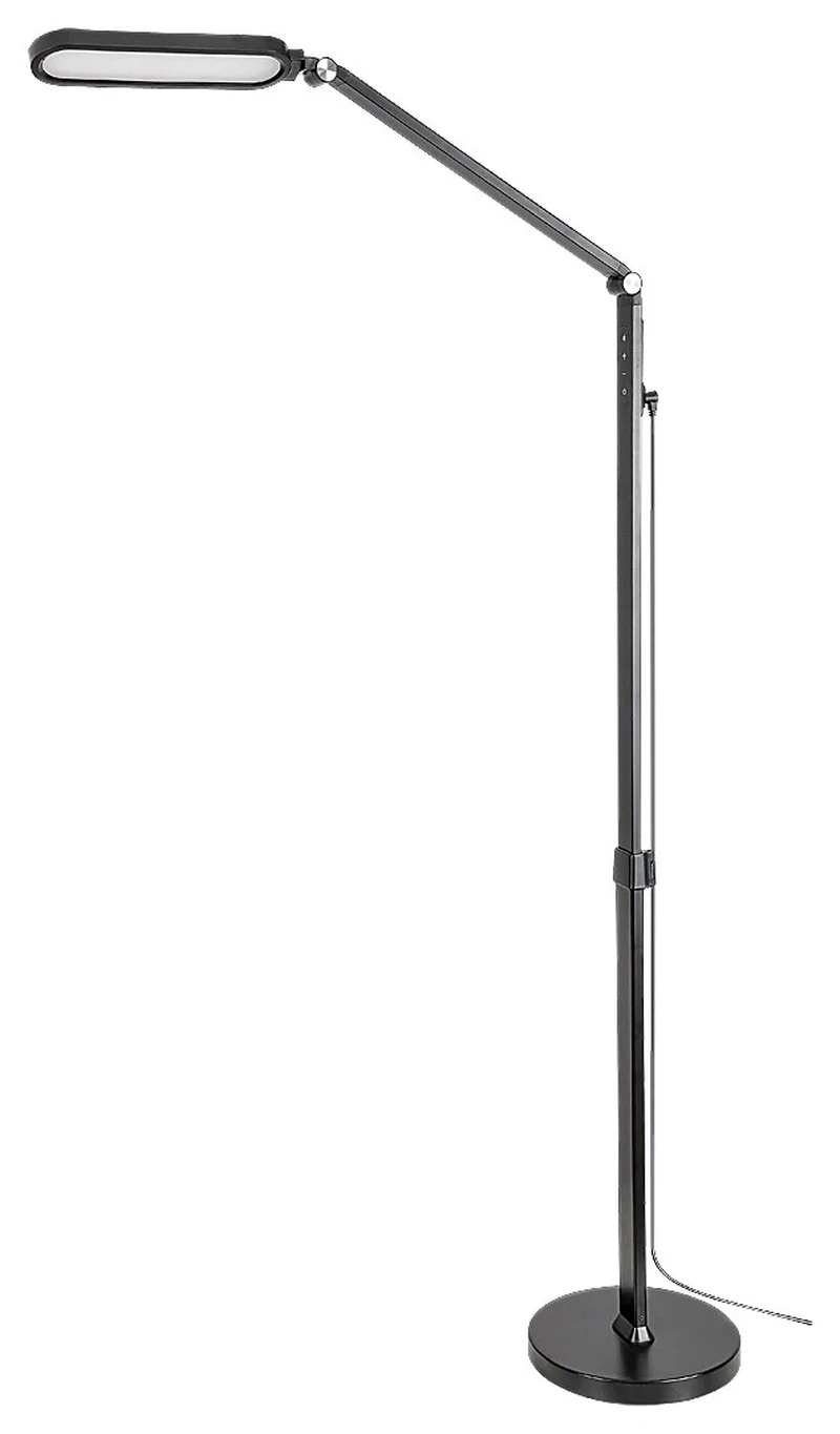 Draco – LED настолна/стояща лампа в черно с бял абажур, Ø210мм, 13W, 3000-6000K