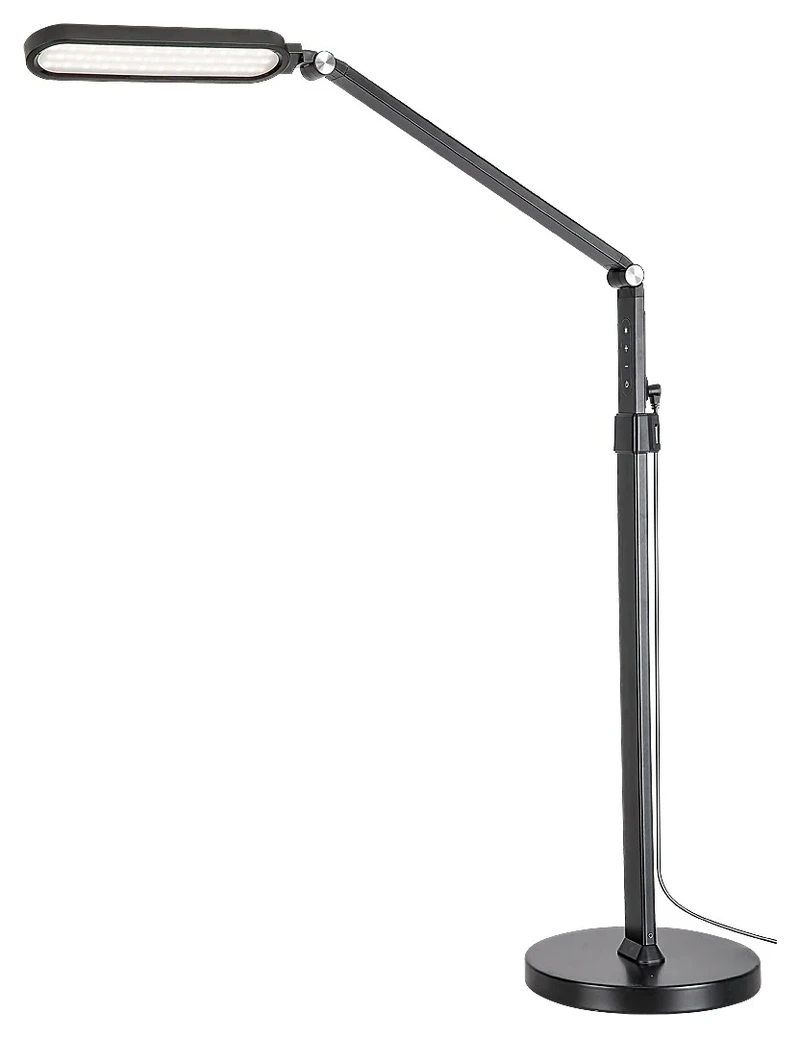 Draco – LED настолна/стояща лампа в черно с бял абажур, Ø210мм, 13W, 3000-6000K