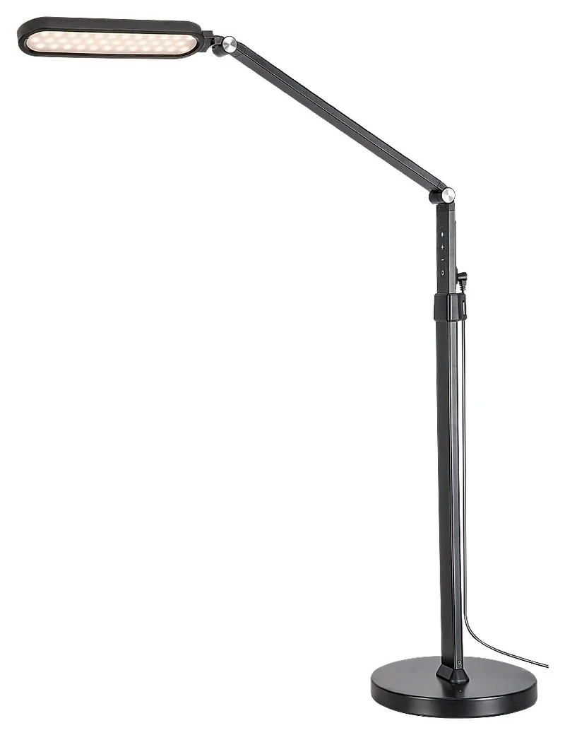 Draco – LED настолна/стояща лампа в черно с бял абажур, Ø210мм, 13W, 3000-6000K