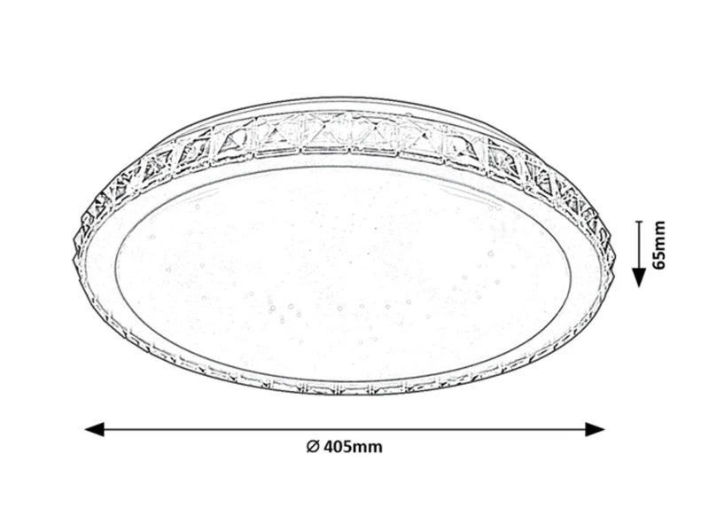 Cressida – LED плафон в хром с бял акрилен абажур, Ø405мм, 24W, 4000K