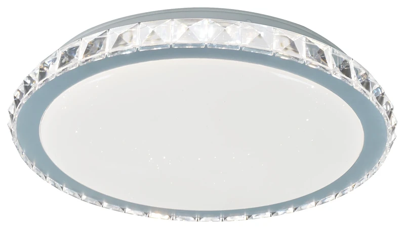 LED плафони Cressida – LED плафон в хром с бял акрилен абажур, Ø405мм, 24W, 4000K