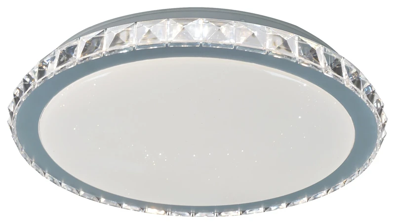 Cressida – LED плафон в хром с бял акрилен абажур, Ø405мм, 24W, 4000K