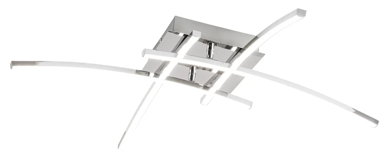 LED плафони Alexis – LED плафон в хром с пластмасови абажури, Ø665мм, 24W, 4000K