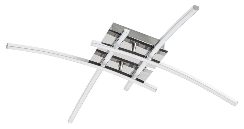 Alexis – LED плафон в хром с пластмасови абажури, Ø665мм, 24W, 4000K