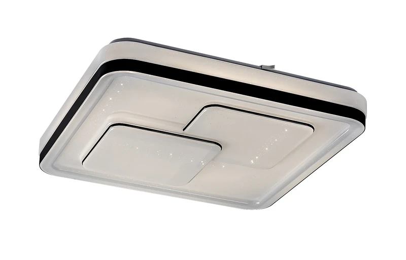LED плафони Hecate – LED плафон в черно с бял абажур, 485×485мм, 40W, 4000K
