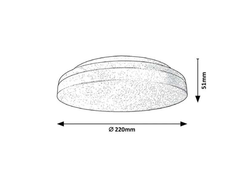 Zenon – LED плафон за тераса в бяло, Ø220мм, 18W, 3000-6000K, IP54