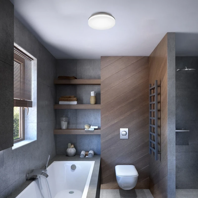 Zenon – LED плафон за тераса в бяло, Ø280мм, 24W, 3000-6000K, IP54