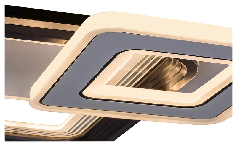 Stregobor – LED плафон в сиво с бял акрилен абажур, 495×495мм, 48W, 3000-6000K