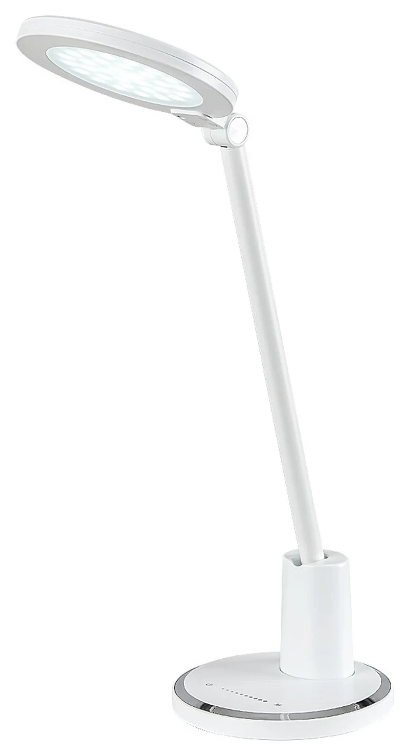 Tekla – LED настолна лампа в бяло, Ø150мм, 10W, 3000-6000K, димируема