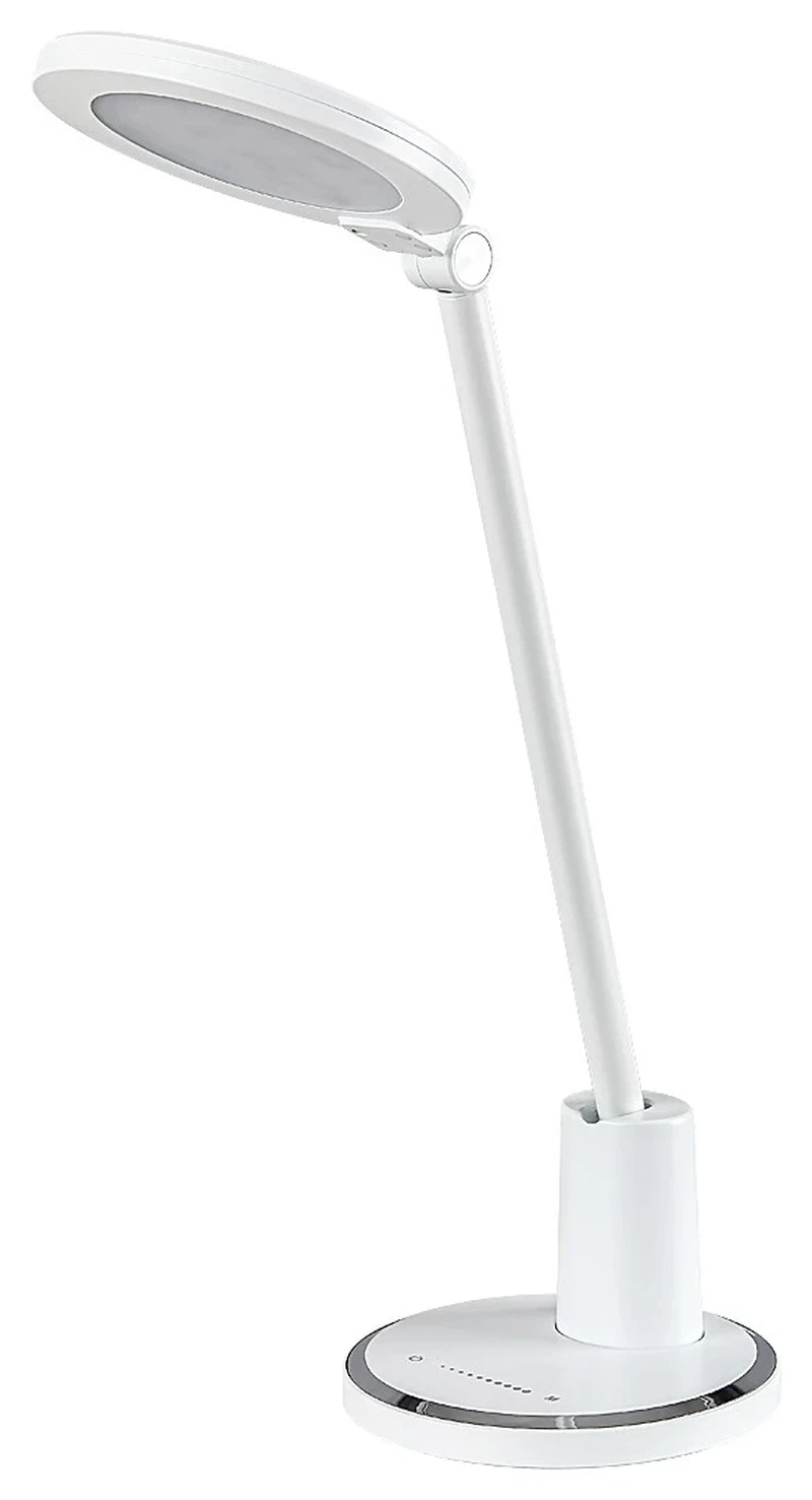 Tekla – LED настолна лампа в бяло, Ø150мм, 10W, 3000-6000K, димируема