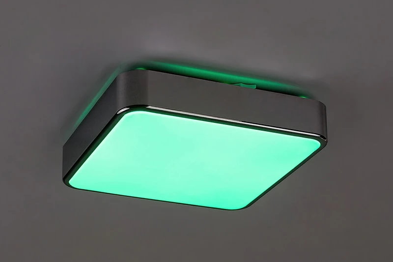 Wolimir – LED плафон за баня в хром с бял акрил, 290×290мм, 22W, 3000-6000K
