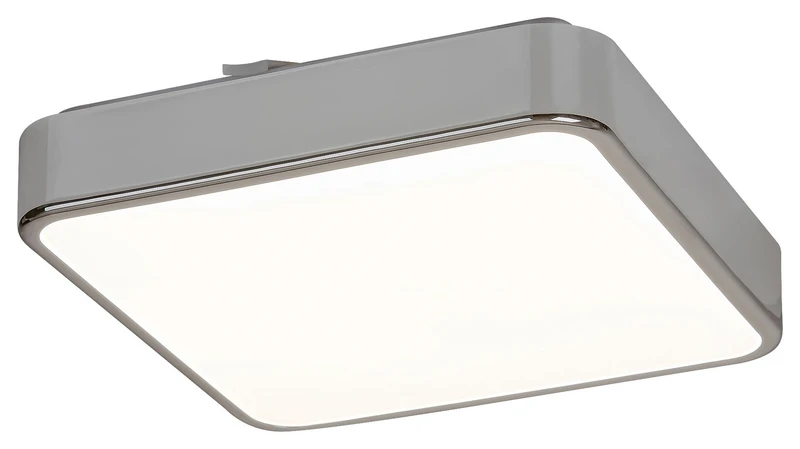 Осветление за баня Wolimir – LED плафон за баня в хром с бял акрил, 290×290мм, 22W, 3000-6000K