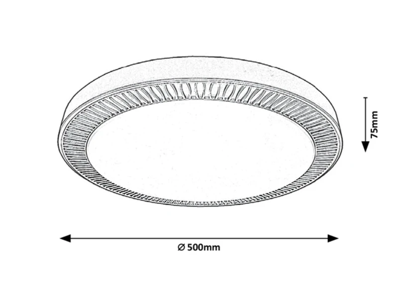 Matea – LED плафон в кафяво с бял акрилен абажур, Ø500мм, 40W, 3000-6000K