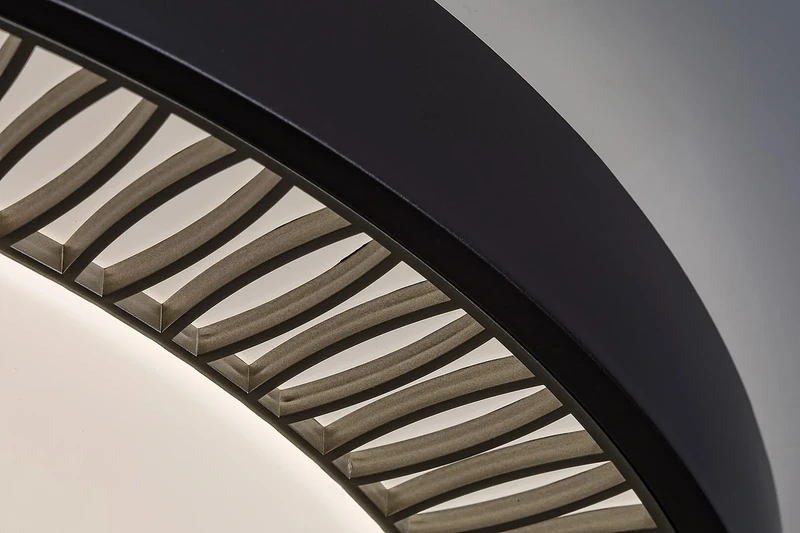 Matea – LED плафон в кафяво с бял акрилен абажур, Ø500мм, 40W, 3000-6000K
