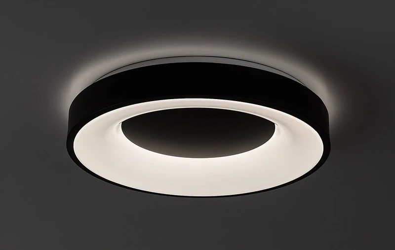 Ceilo – LED плафон в черно/бяло, Ø480мм, 38W, 3000-6500K, дистанционно