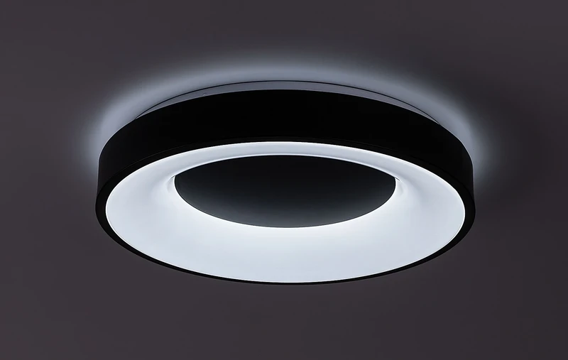 Ceilo – LED плафон в черно/бяло, Ø480мм, 38W, 3000-6500K, дистанционно