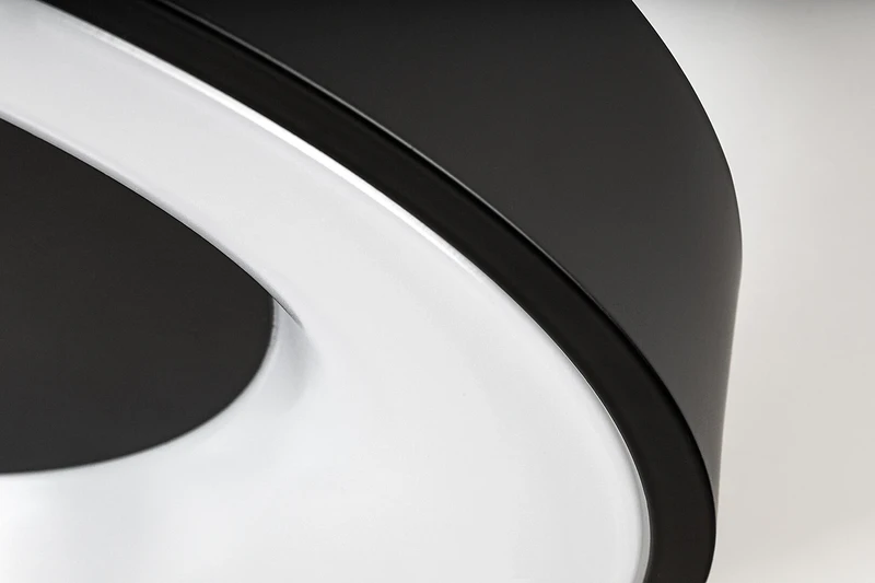 Ceilo – LED плафон в черно/бяло, Ø480мм, 38W, 3000-6500K, дистанционно