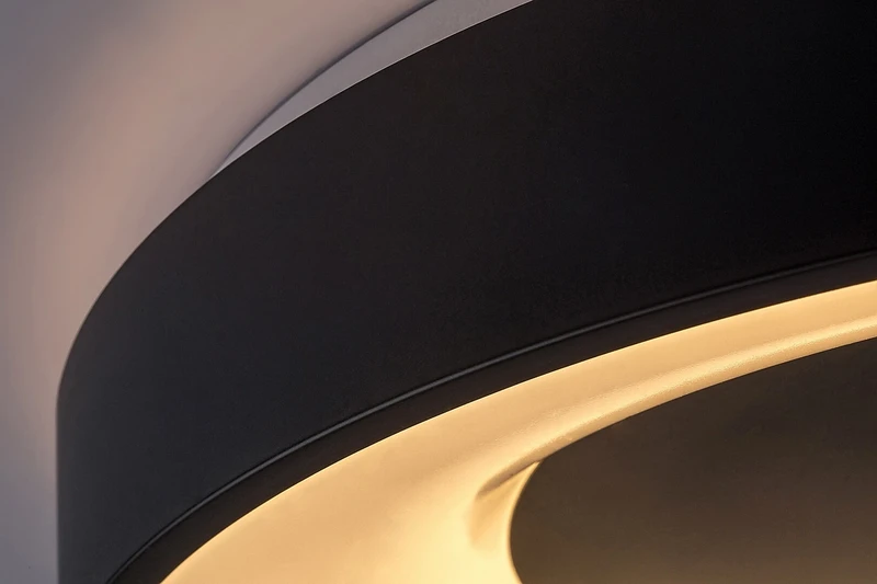 Ceilo – LED плафон в черно/бяло, Ø480мм, 38W, 3000-6500K, дистанционно
