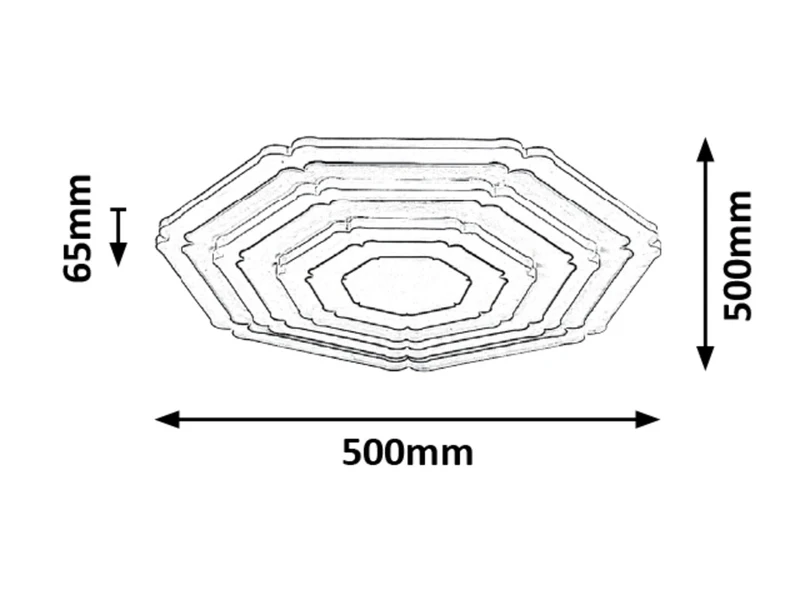 Taneli – LED плафон в бяло с акрил, 500×500мм, 41W, 3000-6500K, димируем