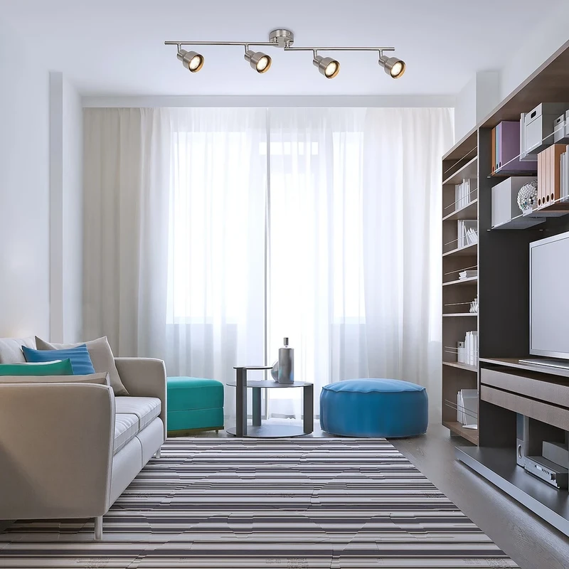 Blake – 4-посочен LED спот в сатиниран хром, 820мм, 4×GU10, IP20