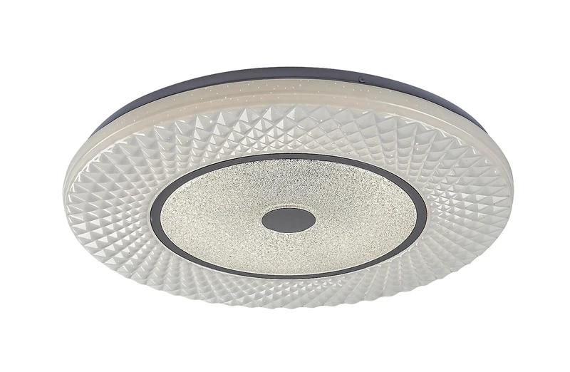 LED плафони Tornado – LED плафон в хром с бял абажур, Ø480мм, 72W, 3000-6500K