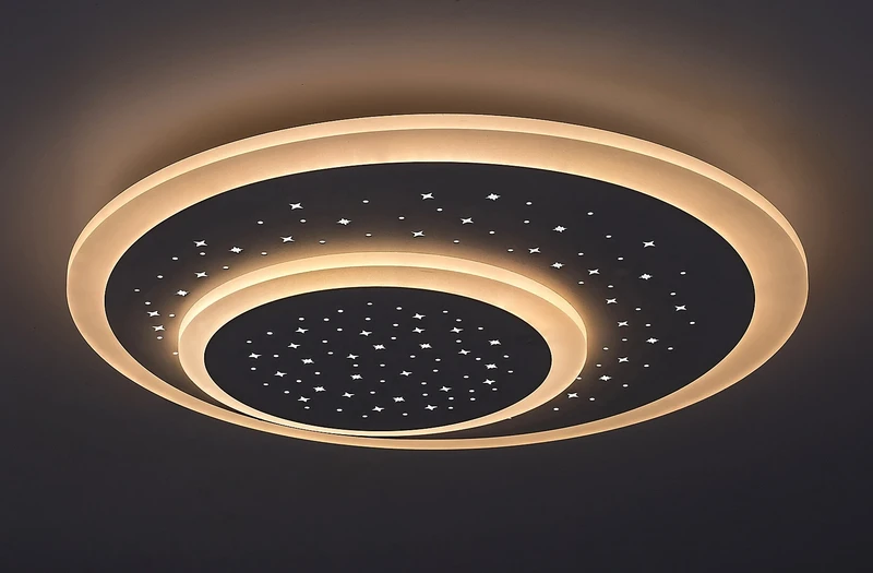 Taneli – LED плафон в бяло с дистанционно, Ø460мм, 47W, 3000-6000K