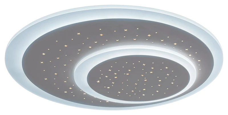 LED плафони Taneli – LED плафон в бяло с дистанционно, Ø460мм, 47W, 3000-6000K