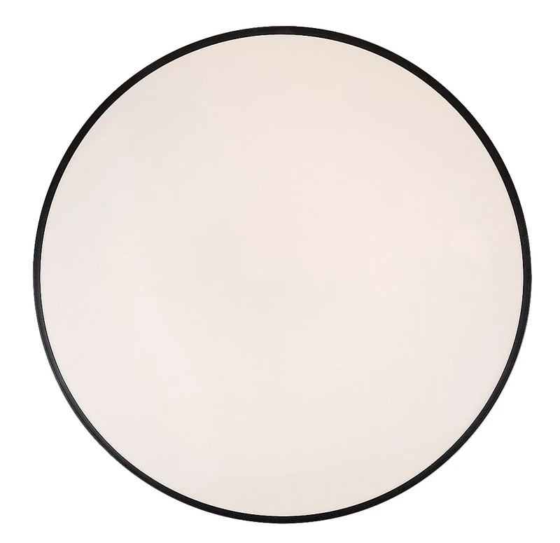 Tesia – LED плафон в черен мат с бял абажур, Ø600мм, 60W, 3000-6000K