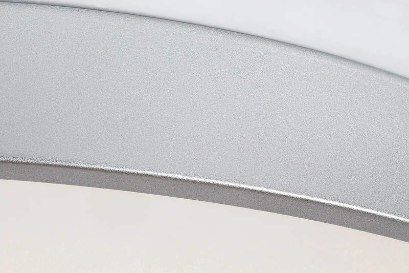 Tesia – LED плафон в сребристо с бял абажур, Ø600мм, 60W, 3000-6000K