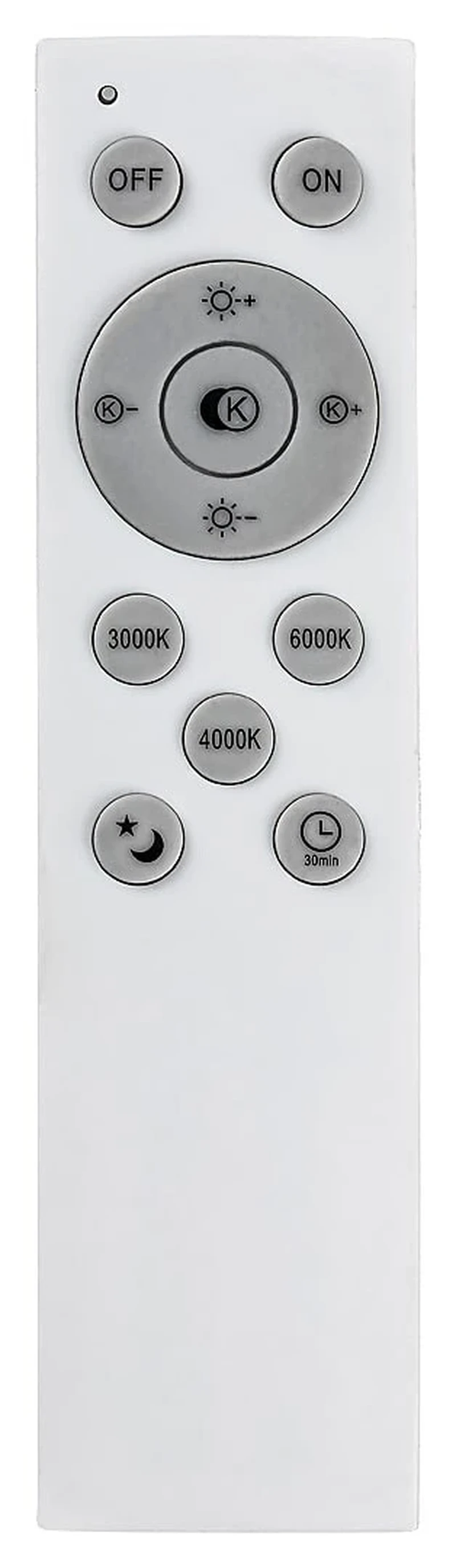 Tesia – LED плафон в сребристо с бял абажур, Ø600мм, 60W, 3000-6000K
