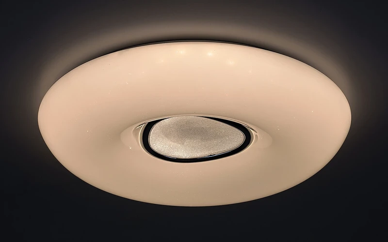 Tayla – LED плафон в бяло с дистанционно, Ø500мм, 60W, 3000-6500K