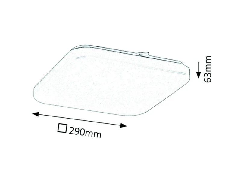 Rob – LED плафон в бяло, квадратен, 290×290мм, 20W, 3000K