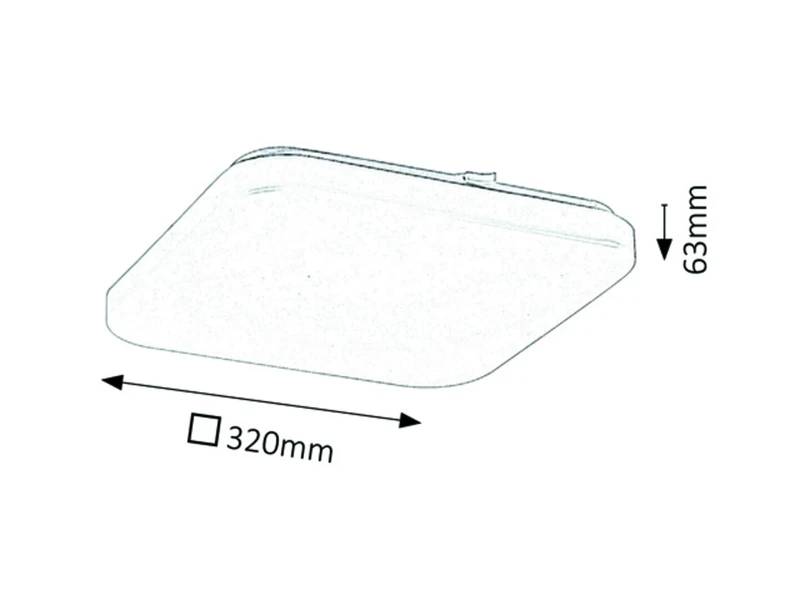 Rob – LED плафон в бяло, 320×320мм, 32W, 3000K, 2600lm